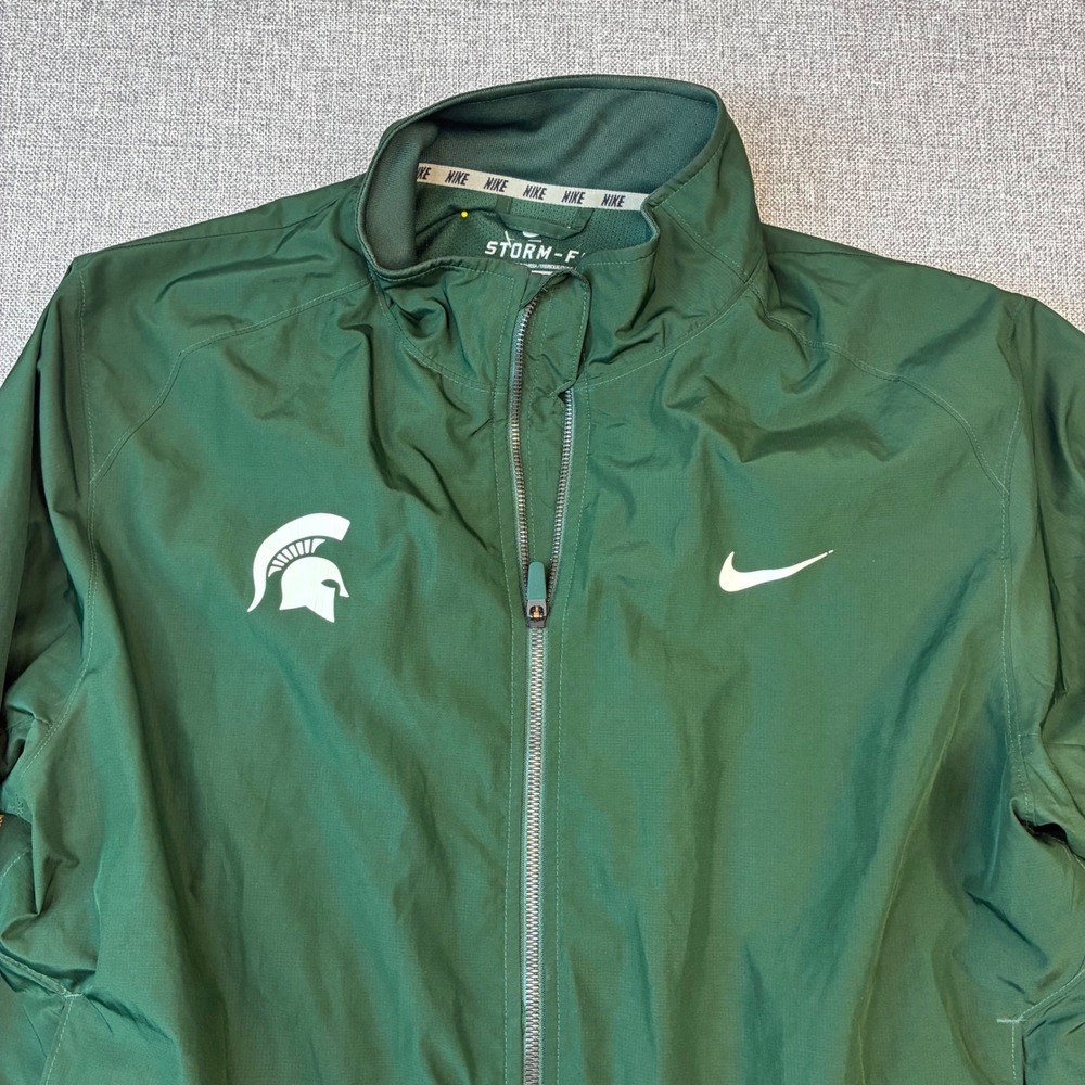Nike Michigan State Spartans Storm-FIT Jacket Mens Large Green 551222-330